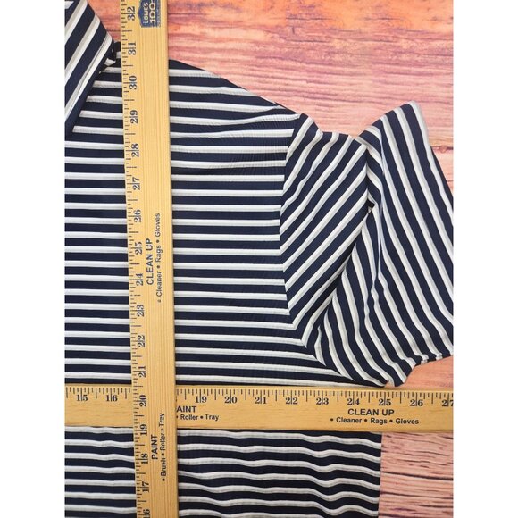 RLX Ralph Lauren Mens Striped Polo XL Navy/White Polyester - Picture 8 of 8
